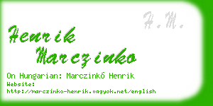 henrik marczinko business card