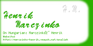 henrik marczinko business card